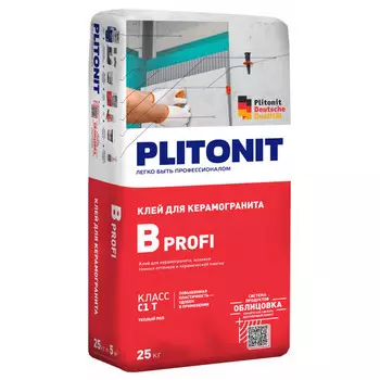 клей плиточный PLITONIT В Profi для керамогранита 25кг
