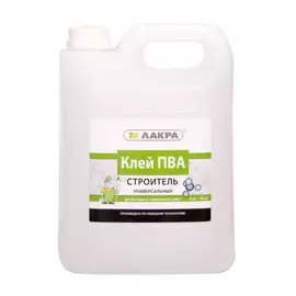 клей ПВА ЛАКРА Строитель универсальный 4кг, арт.строит-4