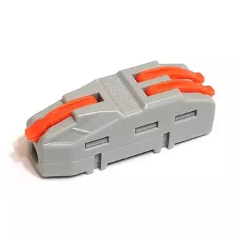 клемма разветвительная DORI СМК 421-2 однополюсная 2шт серый/оранжевый