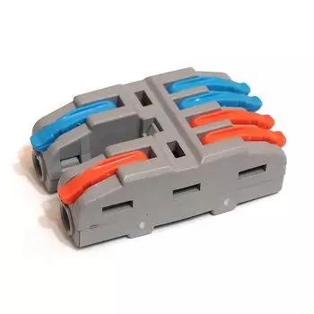 клемма разветвительная DORI СМК 422-4 2-х полюсная 2шт серый/оранжевый/синий