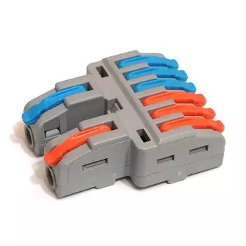 клемма разветвительная DORI СМК 422-6 2-х полюсная 2шт серый/оранжевый/синий