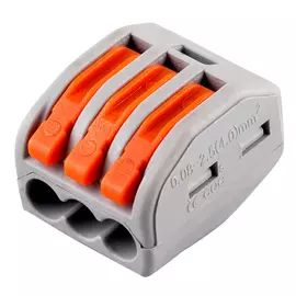 клемма рычажная STEKKER, 3-проводные LD222-413, 5 шт