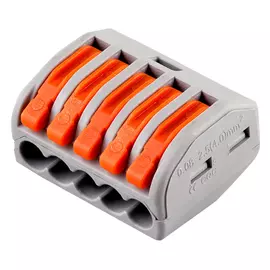 клемма рычажная STEKKER, 5-проводные LD222-415, 5 шт