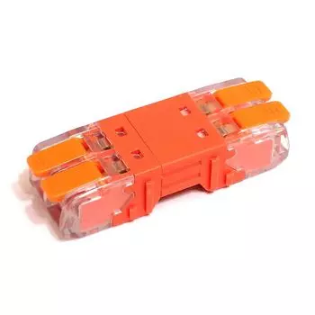 клемма соединительная DORI разъёмная СМК 221-642 2-х проводная 2шт прозрачный/оранжевый