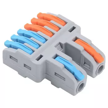 клемма соединительная DUWI PRO разветвительная 8х4кв.мм 4шт серый