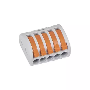 клемма соединительная REXANT 5х4мм2 40шт светло-серый