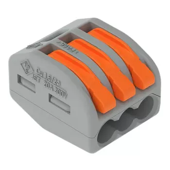 клемма соединительная WAGO 3-х проводная 222-413 3шт