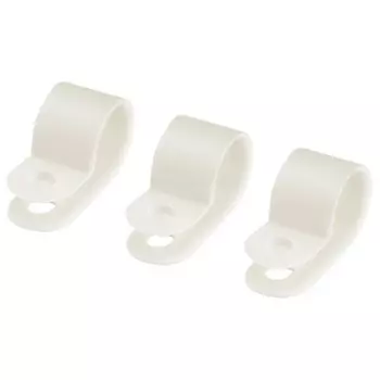 скоба для крепления кабеля D16мм нейлон 25шт белый