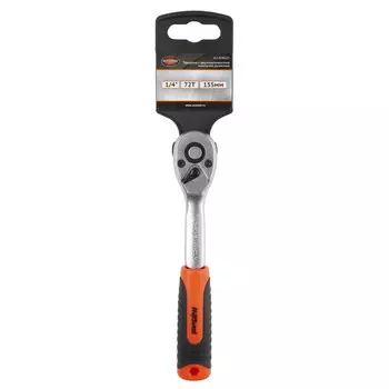 ключ-трещотка AV STEEL 1/4" 155мм 2-х компонентная рукоятка