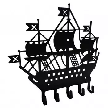 ключница БРИГАНТИНА1 205х23х183мм черная металл