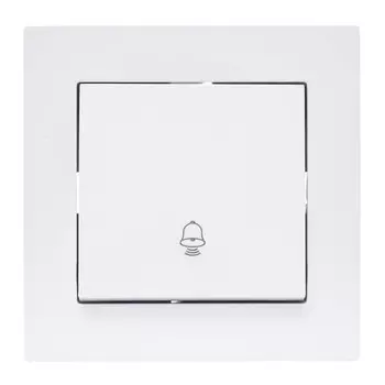 кнопка звонка LEZARD Vesna белая