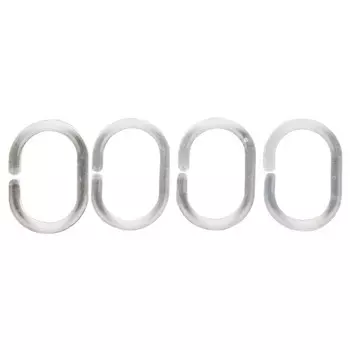 кольца для занавесок АКВАЛИНИЯ 12 шт пластик прозрачный