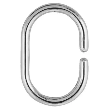 кольца для занавесок РЫЖИЙ КОТ 12 шт пластик хром