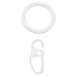 кольцо УЮТ Ост 16мм с крючком 10шт белое, арт.17.22ТО.0304