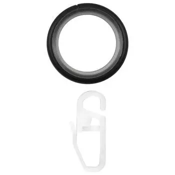 кольцо УЮТ Ост 25мм с крючком 10шт черное, арт.26.22ТО.0303