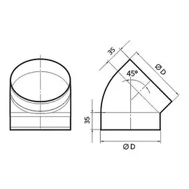 колено ЭРА D160мм 45гр пластик белый