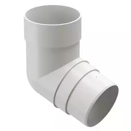 колено трубы ПВХ DOCKE Premium D85мм 72град Пломбир