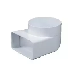 колено угловое AWENTA 75х150/d125мм пластик белый