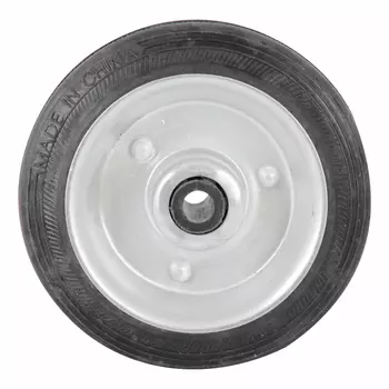 колесо для тележки 100мм металлическое резина