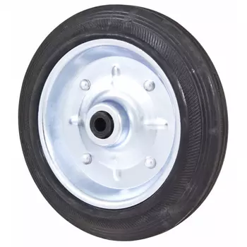 колесо для тележки 140мм металлическое резина