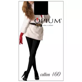 колготки OPIUM Cotton 160den 2 nero