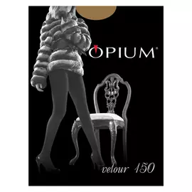 колготки OPIUM Velour 150den 3 nero