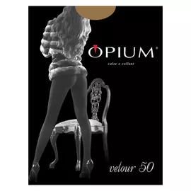 колготки OPIUM Velour 50den 5 nero