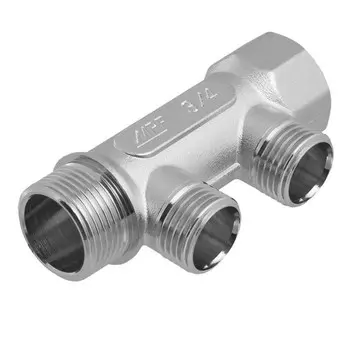 коллектор 2 выхода 3/4" х 1/2" НР латунь