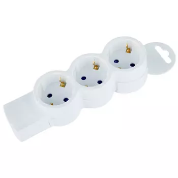 колодка 3 гнезда DUWI Quick Fix с/з с з/ш 16А белый