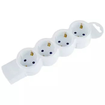 колодка 4 гнезда DUWI Quick Fix с/з с з/ш 16А белый