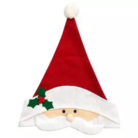 колпак новогодний Дед Мороз 42см полиэстер красный