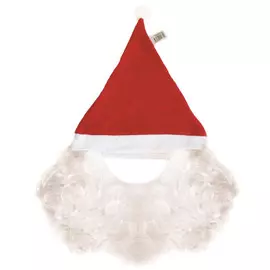 колпак новогодний Санта-Клаус с бородой