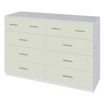 комод 10 ящиков Trisha Base 934x1400x440мм МДФ/ЛДСП панакота фактур/дуб харбор