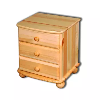 комод 44-03 3 ящика 440х380х490мм натуральный массив сосны