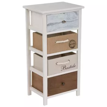 комод 4 ящика 380х280х740мм белый дерево