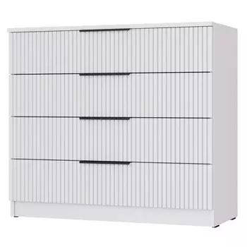 комод 4 ящика Катрин 804х902х395мм МДФ/ЛДСП серый фактур/светло-серый шагрень