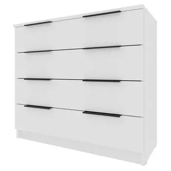 комод 4 ящика Катрин 804x902x395мм ЛДСП белый шагрень