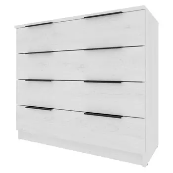 комод 4 ящика Катрин 804x902x395мм ЛДСП дуб харбор белый