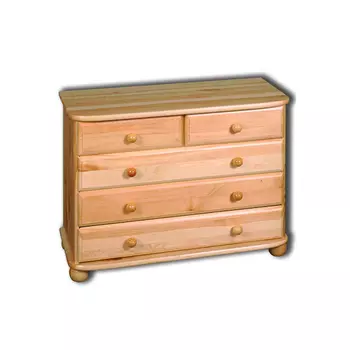 комод 82-05 5 ящиков 820х380х620мм натуральный массив сосны