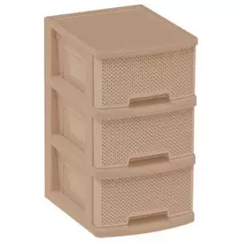 комод Ajur 3 секции 370х300х520мм пластик кофейный