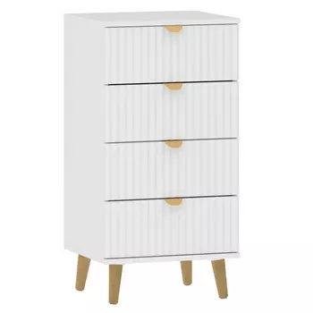 комод Дакота 450х400х885мм меренга/белый ЛДСП/МДФ