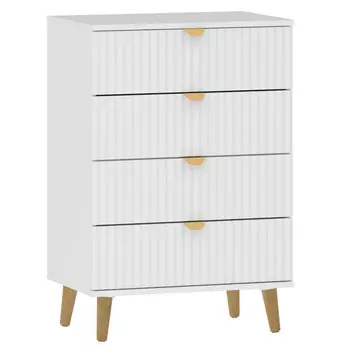 комод Дакота 660х400х885мм меренга/белый ЛДСП/МДФ