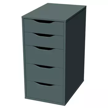 комод Ингар 5 360x710x530мм серо-бирюзовый ЛДСП