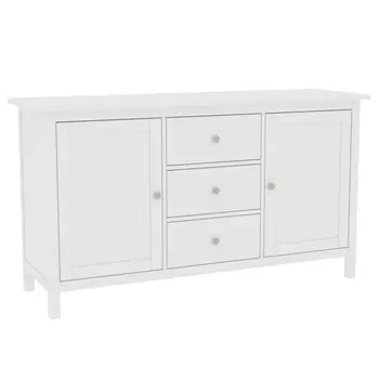 комод Кантри 3 ящика 2 двери 1600х500х891мм белая сосна