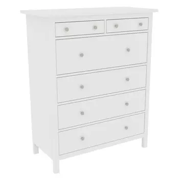 комод Кантри 6 ящиков 1080х500х1310мм белый сосна