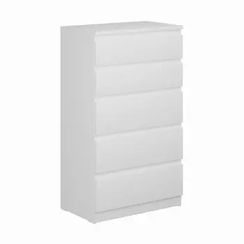 комод КАСТОР 5 ящиков 650x1116x396мм белый ЛДСП