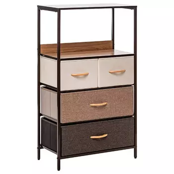 комод Leset Локи 4 ящика 580х290х1030мм коричневый/бежевый/светло-коричневый/темно-коричневый