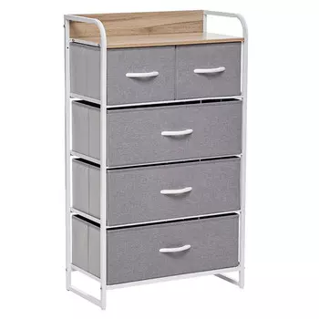 комод Leset Ноа 5 ящика 580х290х990мм белый/светло-серый