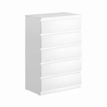 комод МАЛЬТА 5 ящиков 803x1212x480мм белый ЛДСП