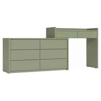 комод с туалетным столиком Teravvio 1900х400х830мм нума ЛДСП